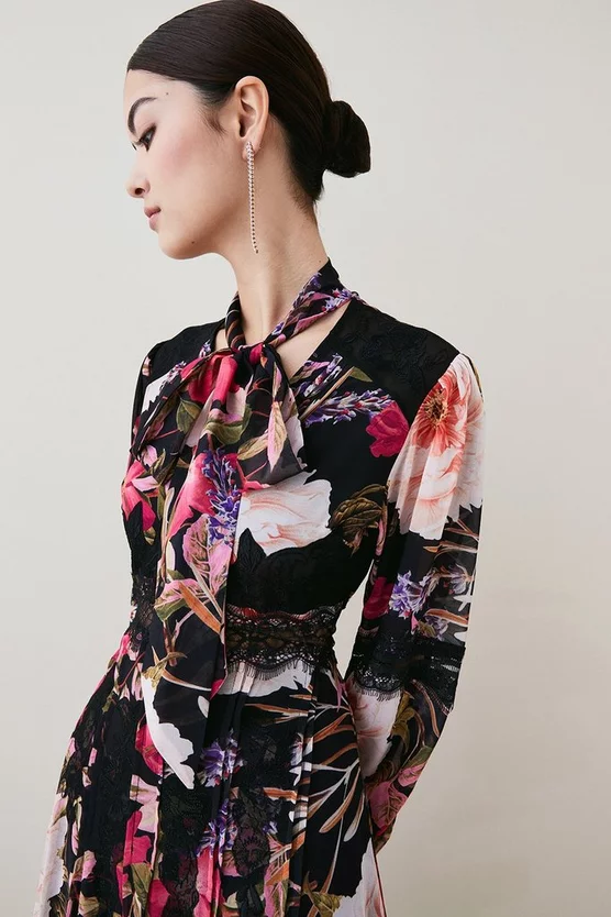 Best Pirce โ๏ธ Karen Millen Floral Mixed Lace & Embroidery Midaxi ๐ Dress โจ 4 Best Pirce โ๏ธ Karen Millen Floral Mixed Lace & Embroidery Midaxi ๐ Dress โจ - Image 2