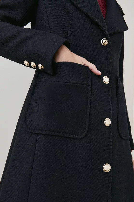 Hot Sale ๐คฉ Karen Millen Italian Virgin Wool Detail Single Breasted ๐งฅ Coat ๐ 4 Hot Sale ๐คฉ Karen Millen Italian Virgin Wool Detail Single Breasted ๐งฅ Coat ๐ - Image 2