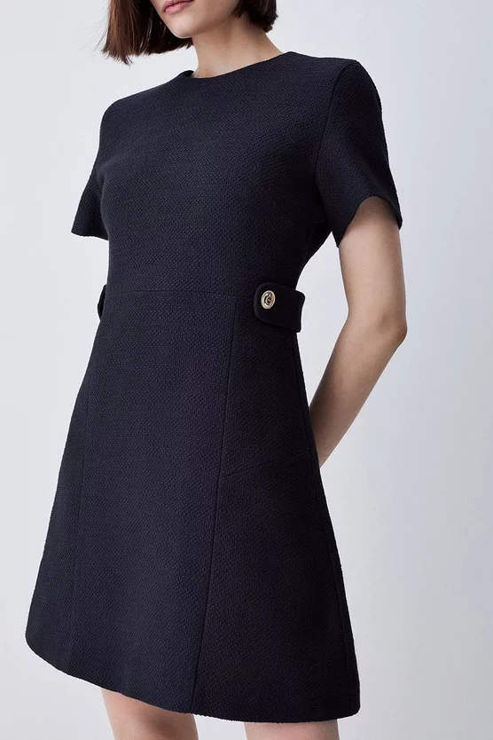 Best reviews of 🔔 Karen Millen Boucle Tab Button Detail A Line Mini 👗 Dress 🔥 4 Best reviews of 🔔 Karen Millen Boucle Tab Button Detail A Line Mini 👗 Dress 🔥 - Image 2