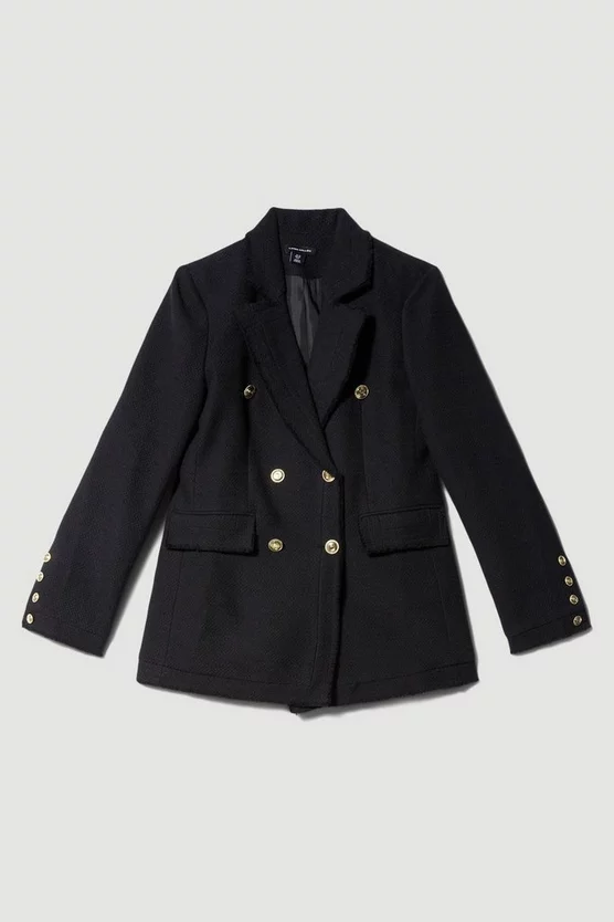 Hot Sale ๐ Karen Millen Boucle Longline Double Breasted Tailored Blazer ๐ 5 Hot Sale ๐ Karen Millen Boucle Longline Double Breasted Tailored Blazer ๐ - Image 4
