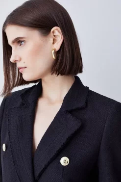 Hot Sale ๐ Karen Millen Boucle Longline Double Breasted Tailored Blazer ๐ 12 Hot Sale ๐ Karen Millen Boucle Longline Double Breasted Tailored Blazer ๐ -Karen Millen Outlet store bkk07444 black xl 4