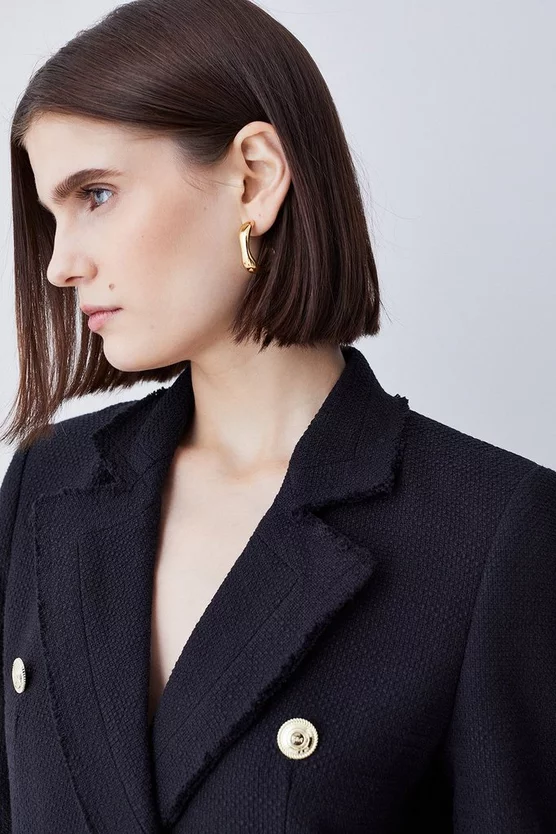 Hot Sale ๐ Karen Millen Boucle Longline Double Breasted Tailored Blazer ๐ 6 Hot Sale ๐ Karen Millen Boucle Longline Double Breasted Tailored Blazer ๐ - Image 5