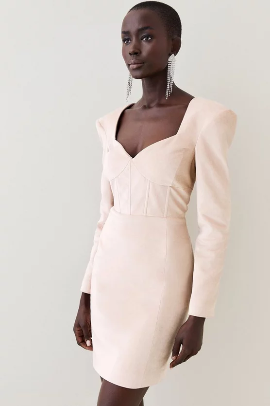 Hot Sale 🛒 Karen Millen Velvet Corset Waist Detail Sleeved Mini 👗 Dress 🌟 7 Hot Sale 🛒 Karen Millen Velvet Corset Waist Detail Sleeved Mini 👗 Dress 🌟 - Image 5