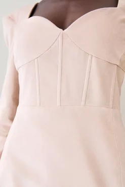 Hot Sale 🛒 Karen Millen Velvet Corset Waist Detail Sleeved Mini 👗 Dress 🌟 15 Hot Sale 🛒 Karen Millen Velvet Corset Waist Detail Sleeved Mini 👗 Dress 🌟 -Karen Millen Outlet store bkk07447 blush xl 5