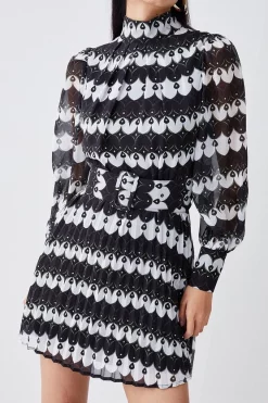 Best reviews of 🧨 Karen Millen Diamond Georgette Pleated Woven Mini 👗 Dress - lime 😀 -Karen Millen Outlet store bkk07454 lime xl 2