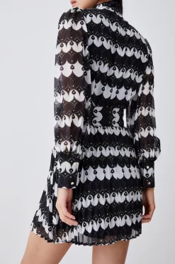 Best reviews of 🧨 Karen Millen Diamond Georgette Pleated Woven Mini 👗 Dress - lime 😀 -Karen Millen Outlet store bkk07454 lime xl 4