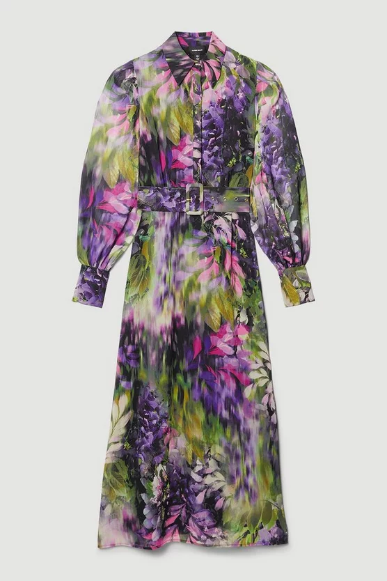 Hot Sale 🎉 Karen Millen Tall Floral Georgette Woven 👕 Shirt Midi 👗 Dress ❤️ 6 Hot Sale 🎉 Karen Millen Tall Floral Georgette Woven 👕 Shirt Midi 👗 Dress ❤️ - Image 4