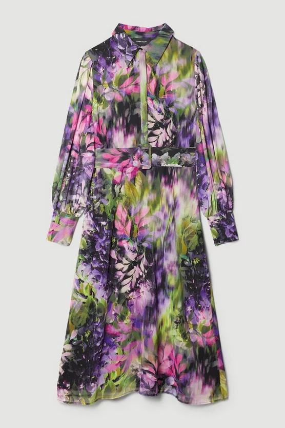 Best Sale ๐คฉ Karen Millen Plus Size Floral Georgette Woven ๐ Shirt Midi ๐ Dress ๐งจ 6 Best Sale ๐คฉ Karen Millen Plus Size Floral Georgette Woven ๐ Shirt Midi ๐ Dress ๐งจ - Image 4