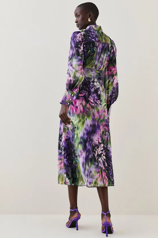 Best deal ๐งจ Karen Millen Floral Georgette Woven ๐ Shirt Midi ๐ Dress ๐คฉ 5 Best deal ๐งจ Karen Millen Floral Georgette Woven ๐ Shirt Midi ๐ Dress ๐คฉ - Image 3