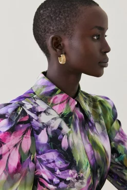 Best deal ๐งจ Karen Millen Floral Georgette Woven ๐ Shirt Midi ๐ Dress ๐คฉ 12 Best deal ๐งจ Karen Millen Floral Georgette Woven ๐ Shirt Midi ๐ Dress ๐คฉ -Karen Millen Outlet store bkk07467 floral xl 4