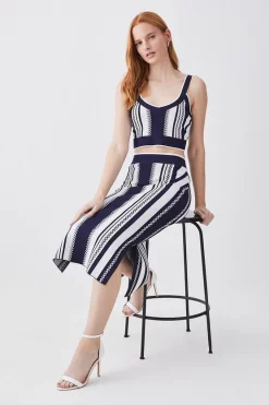 Best Pirce โจ Karen Millen Chain Jacquard Knit Midaxi ๐ Skirt - navy โค๏ธ 12 Best Pirce โจ Karen Millen Chain Jacquard Knit Midaxi ๐ Skirt - navy โค๏ธ -Karen Millen Outlet store bkk07471 navy xl 4