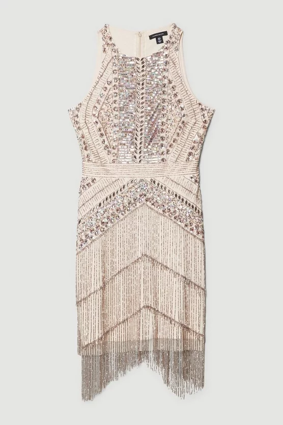 Best reviews of 🌟 Karen Millen Embellished Halter Fringed Mini 👗 Dress - blush 😉 6 Best reviews of 🌟 Karen Millen Embellished Halter Fringed Mini 👗 Dress - blush 😉 - Image 4