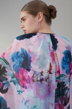 Discount 🎁 Karen Millen Floral Pleated Corset Woven Maxi 👗 Dress With Detachable Cape ❤️ 14 Discount 🎁 Karen Millen Floral Pleated Corset Woven Maxi 👗 Dress With Detachable Cape ❤️ -Karen Millen Outlet store bkk07571 floral xl 4