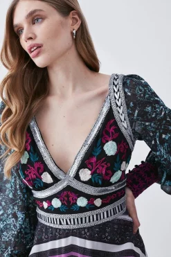 Coupon 😀 Karen Millen Baroque Embroidered And Bead Woven Midi 👗 Dress - green 💯 12 Coupon 😀 Karen Millen Baroque Embroidered And Bead Woven Midi 👗 Dress - green 💯 -Karen Millen Outlet store bkk07589 green xl 4