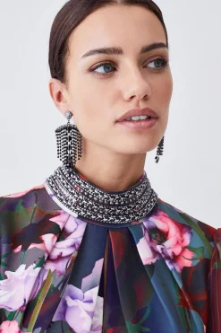 Cheapest 𧨠Karen Millen Petite Diamante Trim Floral Woven Maxi π Dress π 12 Cheapest 𧨠Karen Millen Petite Diamante Trim Floral Woven Maxi π Dress π -Karen Millen Outlet store bkk07609 floral xl 4