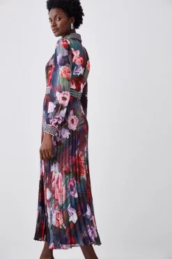 Promo ✔️ Karen Millen Diamante Trim Floral Woven Maxi 👗 Dress 🤩 12 Promo ✔️ Karen Millen Diamante Trim Floral Woven Maxi 👗 Dress 🤩 -Karen Millen Outlet store bkk07610 floral xl 4