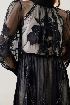 Flash Sale ๐ Karen Millen Lydia Millen Floral Applique Mesh Woven Midi ๐ Dress - mono ๐งจ 10 Flash Sale ๐ Karen Millen Lydia Millen Floral Applique Mesh Woven Midi ๐ Dress - mono ๐งจ -Karen Millen Outlet store bkk07616 mono xl 2