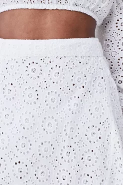 Cheapest ✨ Karen Millen Beach Broderie Wrap Ruffle Midi 👗 Skirt - white ✔️ -Karen Millen Outlet store bkk07621 white xl 5