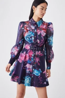 Best deal ๐ Karen Millen Pressed Floral Organdie Mini ๐ Dress ๐คฉ