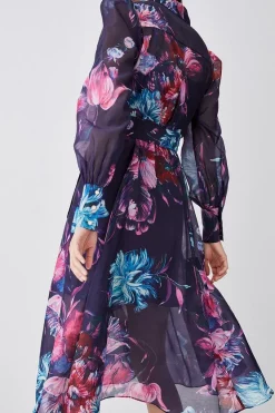 Best Sale 🎉 Karen Millen Pressed Floral Organdie Woven Midi 👗 Dress 🎁 14 Best Sale 🎉 Karen Millen Pressed Floral Organdie Woven Midi 👗 Dress 🎁 -Karen Millen Outlet store bkk07675 floral xl 5