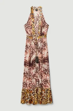 Cheapest ✨ Karen Millen Beach Metallic Printed Midi Cover Up - pink ✔️ 11 Cheapest ✨ Karen Millen Beach Metallic Printed Midi Cover Up - pink ✔️ -Karen Millen Outlet store bkk07678 pink xl 3