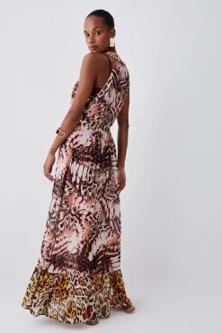 Cheapest ✨ Karen Millen Beach Metallic Printed Midi Cover Up - pink ✔️ 12 Cheapest ✨ Karen Millen Beach Metallic Printed Midi Cover Up - pink ✔️ -Karen Millen Outlet store bkk07678 pink xl 4