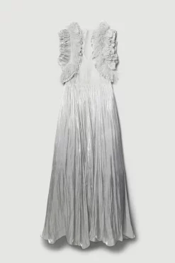 Best deal ๐ฅฐ Karen Millen Lydia Millen Tall Metallic Feather Ruffle Woven Maxi ๐ Dress - metallic silver ๐งจ 10 Best deal ๐ฅฐ Karen Millen Lydia Millen Tall Metallic Feather Ruffle Woven Maxi ๐ Dress - metallic silver ๐งจ -Karen Millen Outlet store bkk07710 metallic20silver xl 3