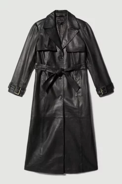 Buy 😉 Karen Millen Clean Longline Leather Trench 👏 13 Buy 😉 Karen Millen Clean Longline Leather Trench 👏 -Karen Millen Outlet store bkk07713 black xl 3