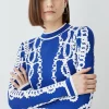 Promo โจ Karen Millen Chain Jacquard Knit Long Sleeve Top - blue ๐ 1 Promo โจ Karen Millen Chain Jacquard Knit Long Sleeve Top - blue ๐ -Karen Millen Outlet store bkk07763 blue xl