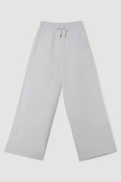 Best Sale 🥰 Karen Millen Linen Wide Leg Trouser - white 👍 10 Best Sale 🥰 Karen Millen Linen Wide Leg Trouser - white 👍 -Karen Millen Outlet store bkk07779 white xl 3