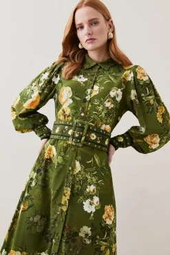 Best Pirce โญ Karen Millen Lydia Millen Floral Belted Woven Midi ๐ Shirt ๐ Dress ๐ 10 Best Pirce โญ Karen Millen Lydia Millen Floral Belted Woven Midi ๐ Shirt ๐ Dress ๐ -Karen Millen Outlet store bkk07805 floral xl 2