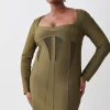 Buy 🌟 Karen Millen Plus Size Mesh Cut Out Bandage Knit Mini 👗 Dress - olive 🥰 2 Buy 🌟 Karen Millen Plus Size Mesh Cut Out Bandage Knit Mini 👗 Dress - olive 🥰 -Karen Millen Outlet store bkk07819 olive xl