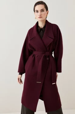 Cheapest ⭐ Karen Millen Tall Italian Wool Raglan Sleeve 🧥 Coat - fig 🛒 -Karen Millen Outlet store bkk07828 fig xl 4