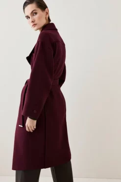 Cheapest ⭐ Karen Millen Tall Italian Wool Raglan Sleeve 🧥 Coat - fig 🛒 -Karen Millen Outlet store bkk07828 fig xl 5