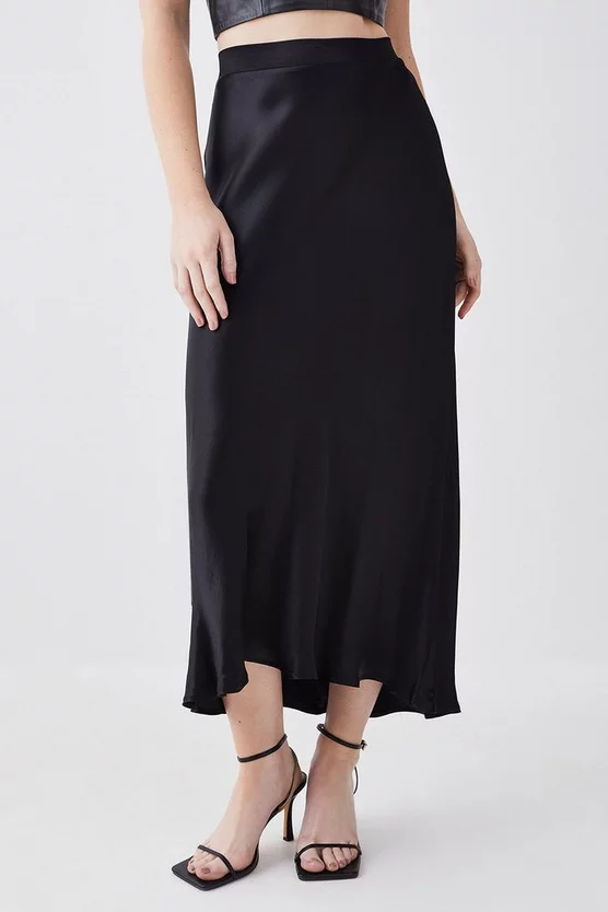Deals ๐ Karen Millen Tall Satin Viscose Woven ๐ Skirt - black ๐คฉ 4 Deals ๐ Karen Millen Tall Satin Viscose Woven ๐ Skirt - black ๐คฉ - Image 2