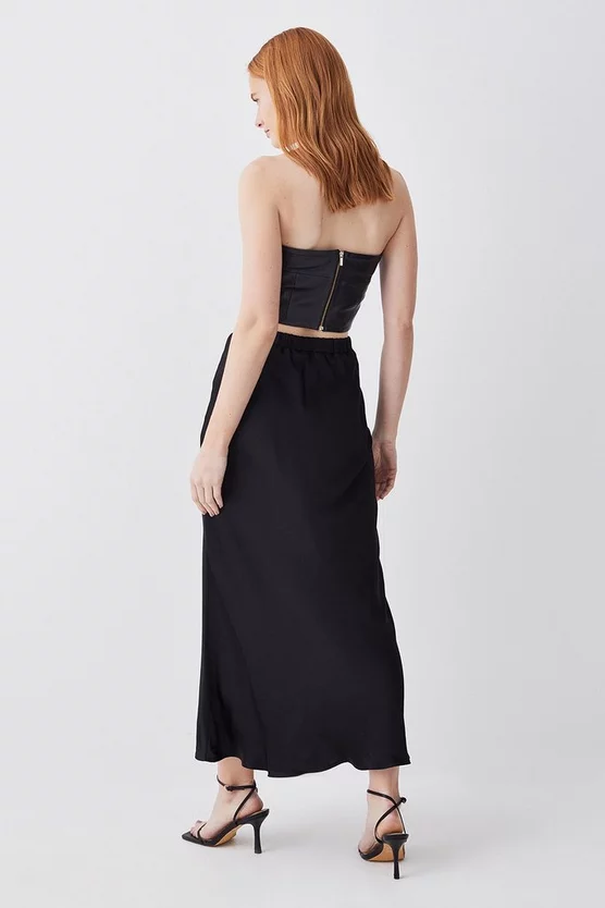 Deals ๐ Karen Millen Tall Satin Viscose Woven ๐ Skirt - black ๐คฉ 5 Deals ๐ Karen Millen Tall Satin Viscose Woven ๐ Skirt - black ๐คฉ - Image 3
