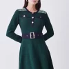 Budget ๐ Karen Millen Petite Cut And Sew Tweed Panel Long Sleeve Skater ๐ Dress - green ๐งจ 2 Budget ๐ Karen Millen Petite Cut And Sew Tweed Panel Long Sleeve Skater ๐ Dress - green ๐งจ -Karen Millen Outlet store bkk07845 green xl