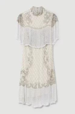Brand new ๐ฅฐ Karen Millen Pearl Embellished Fringed Woven Mini ๐ Dress - ivory ๐ฏ 11 Brand new ๐ฅฐ Karen Millen Pearl Embellished Fringed Woven Mini ๐ Dress - ivory ๐ฏ -Karen Millen Outlet store bkk07886 ivory xl 3