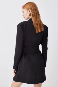 Hot Sale 💯 Karen Millen Stretch Cady Tie Belt Blazer Mini 👗 Dress - black ✨ 9 Hot Sale 💯 Karen Millen Stretch Cady Tie Belt Blazer Mini 👗 Dress - black ✨ -Karen Millen Outlet store bkk07902 black xl 2