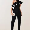Cheap 🤩 Karen Millen Mono Ruffle Structured Crepe Jumpsuit ⌛ 2 Cheap 🤩 Karen Millen Mono Ruffle Structured Crepe Jumpsuit ⌛ -Karen Millen Outlet store bkk07935 mono xl