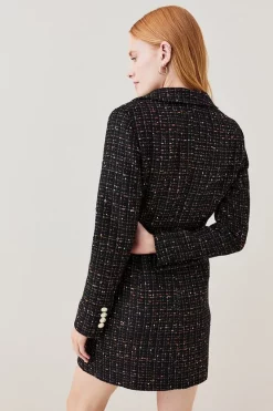 Budget ๐ Karen Millen Boucle Sparkle Tux Collared Mini ๐ Dress - black โญ 10 Budget ๐ Karen Millen Boucle Sparkle Tux Collared Mini ๐ Dress - black โญ -Karen Millen Outlet store bkk07949 black xl 2