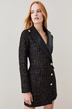Budget ๐ Karen Millen Boucle Sparkle Tux Collared Mini ๐ Dress - black โญ 12 Budget ๐ Karen Millen Boucle Sparkle Tux Collared Mini ๐ Dress - black โญ -Karen Millen Outlet store bkk07949 black xl 4