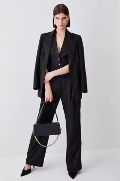 Best reviews of 💯 Karen Millen Pinstripe Single Breasted Blazer - black 🥰 10 Best reviews of 💯 Karen Millen Pinstripe Single Breasted Blazer - black 🥰 -Karen Millen Outlet store bkk07950 black xl 2