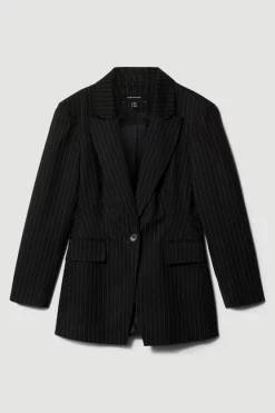 Best reviews of 💯 Karen Millen Pinstripe Single Breasted Blazer - black 🥰 11 Best reviews of 💯 Karen Millen Pinstripe Single Breasted Blazer - black 🥰 -Karen Millen Outlet store bkk07950 black xl 3
