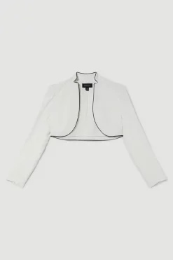 Hot Sale ๐งจ Karen Millen Petite Floral Applique Woven Cropped Blazer - mono โค๏ธ 11 Hot Sale ๐งจ Karen Millen Petite Floral Applique Woven Cropped Blazer - mono โค๏ธ -Karen Millen Outlet store bkk07961 mono xl 4