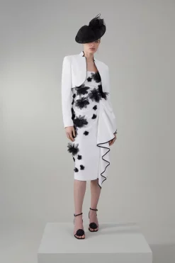 Hot Sale ๐งจ Karen Millen Petite Floral Applique Woven Cropped Blazer - mono โค๏ธ 12 Hot Sale ๐งจ Karen Millen Petite Floral Applique Woven Cropped Blazer - mono โค๏ธ -Karen Millen Outlet store bkk07961 mono xl 5