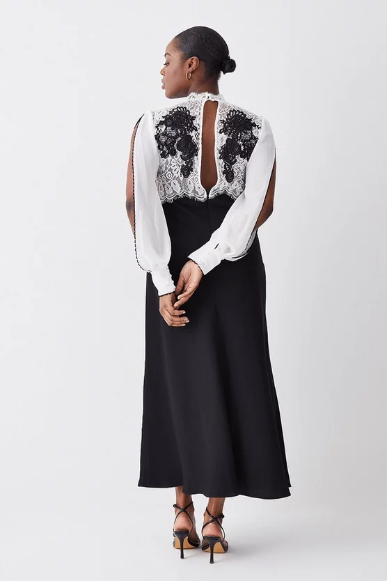 Discount ๐ฅฐ Karen Millen Plus Size Lace Embroidered Woven Midi ๐ Dress - mono โค๏ธ 5 Discount ๐ฅฐ Karen Millen Plus Size Lace Embroidered Woven Midi ๐ Dress - mono โค๏ธ - Image 3
