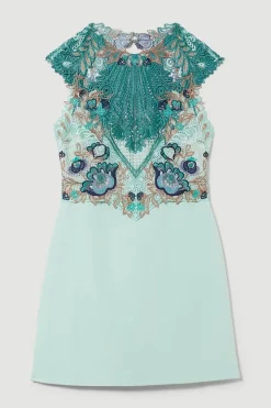 Wholesale ๐ Karen Millen Metallic Guipure Lace Mirrored Mini ๐ Dress - mint ๐งจ 11 Wholesale ๐ Karen Millen Metallic Guipure Lace Mirrored Mini ๐ Dress - mint ๐งจ -Karen Millen Outlet store bkk08010 mint xl 3