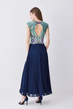 Flash Sale ✨ Karen Millen Petite Metallic Guipure Lace Pleated 👗 Skirt Midi 👗 Dress - ivory ✨ 10 Flash Sale ✨ Karen Millen Petite Metallic Guipure Lace Pleated 👗 Skirt Midi 👗 Dress - ivory ✨ -Karen Millen Outlet store bkk08021 ivory xl 2