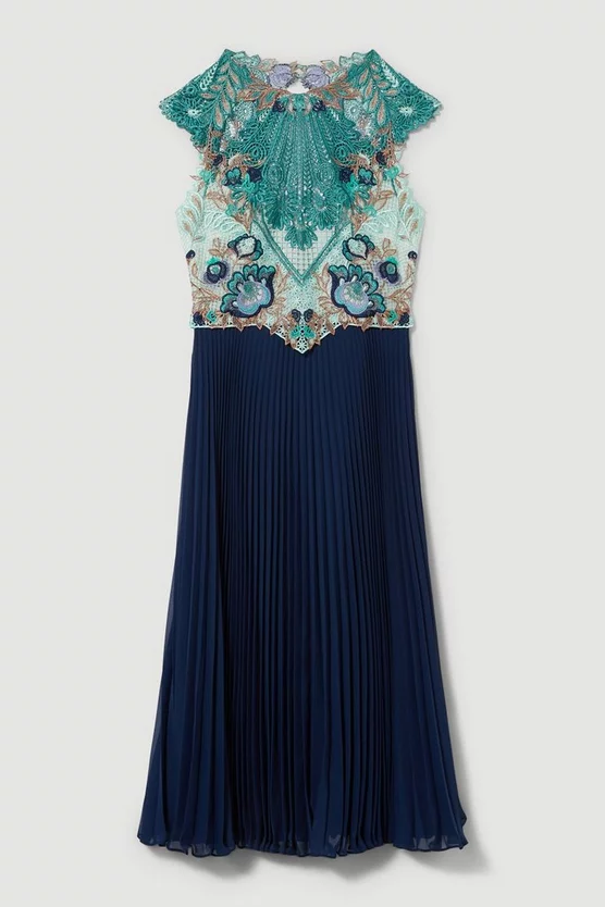 Best reviews of ⌛ Karen Millen Metallic Guipure Lace Pleated 👗 Skirt Midi 👗 Dress - ivory ❤️ 6 Best reviews of ⌛ Karen Millen Metallic Guipure Lace Pleated 👗 Skirt Midi 👗 Dress - ivory ❤️ - Image 4